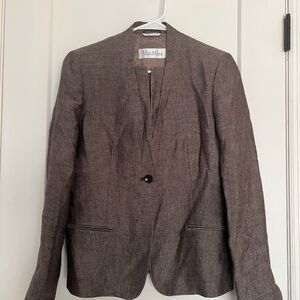 Vintage MaxMara Brown Wool-Blend Blazer